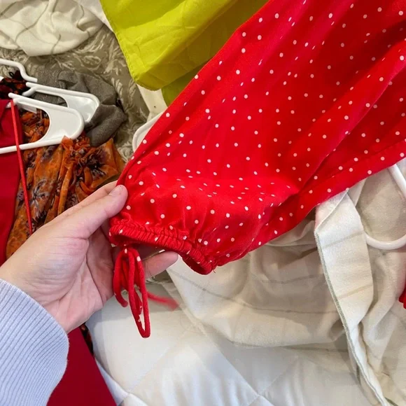 ASOS smocked puff sleeve square neck top - Picture 4 of 5